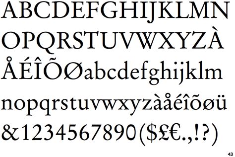 original garamond font.